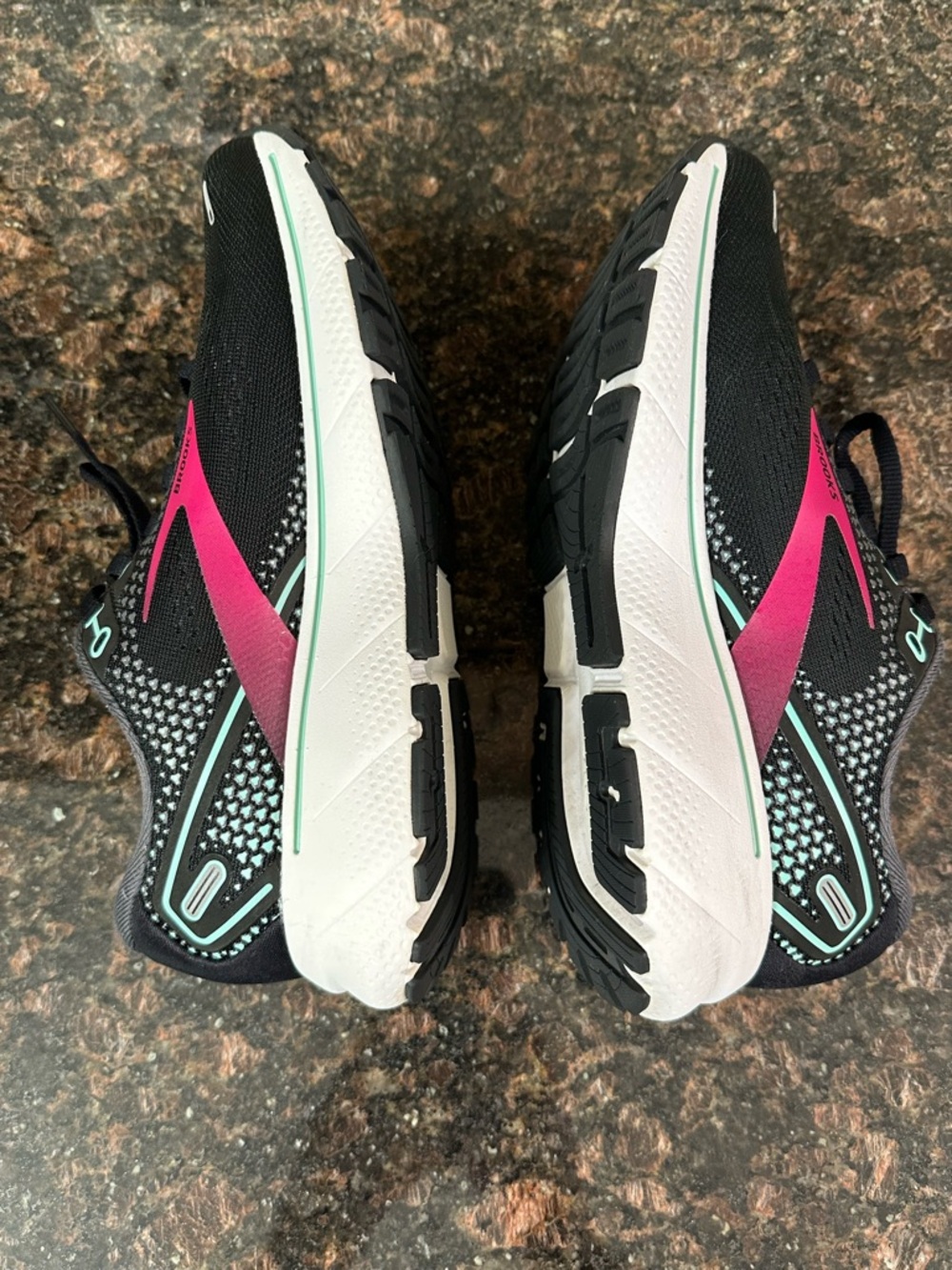 Brooks Women’s Black Running Shoes with Pink and Mint Accents GHOST - Picture 7 of 10